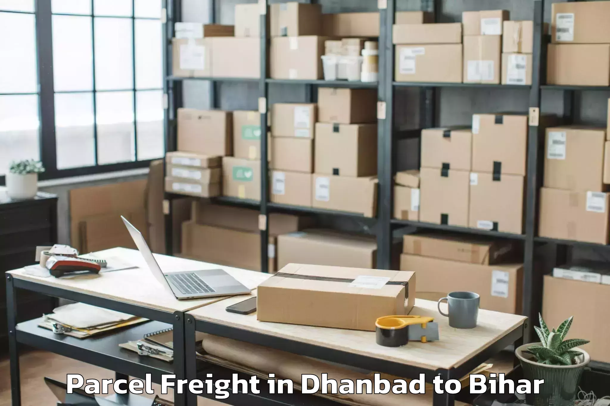 Comprehensive Dhanbad to Chainpur Parcel Freight